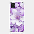 Awesome Purple Floral Glossy Customised Metal Case Cover For Samsung Galaxy F14 5G