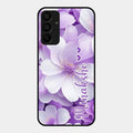 Awesome Purple Floral Glossy Customised Metal Case Cover For Samsung Galaxy M15 5G
