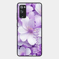 Awesome Purple Floral Glossy Customised Metal Case Cover For Samsung Galaxy S20 Fe 5G