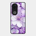 Awesome Purple Floral Glossy Customised Metal Case Cover For Vivo T4R 5G
