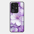 Awesome Purple Floral Glossy Customised Metal Case Cover For Vivo T4X 5G