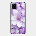 Awesome Purple Floral Glossy Customised Metal Case Cover For Vivo V20