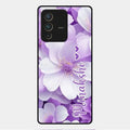 Awesome Purple Floral Glossy Customised Metal Case Cover For Vivo V23 Pro 5G