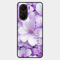 Awesome Purple Floral Glossy Customised Metal Case Cover For Vivo V29E 5G