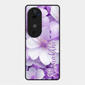 Awesome Purple Floral Glossy Customised Metal Case Cover For Vivo V40 5G