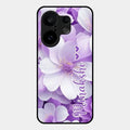Awesome Purple Floral Glossy Customised Metal Case Cover For Vivo X200 Fe 5G