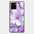 Awesome Purple Floral Glossy Customised Metal Case Cover For Vivo Y01