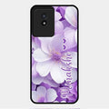 Awesome Purple Floral Glossy Customised Metal Case Cover For Vivo Y02T