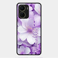 Awesome Purple Floral Glossy Customised Metal Case Cover For Vivo Y16