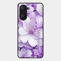 Awesome Purple Floral Glossy Customised Metal Case Cover For Vivo Y18T