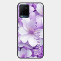 Awesome Purple Floral Glossy Customised Metal Case Cover For Vivo Y21A