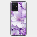 Awesome Purple Floral Glossy Customised Metal Case Cover For Vivo Y75 5G