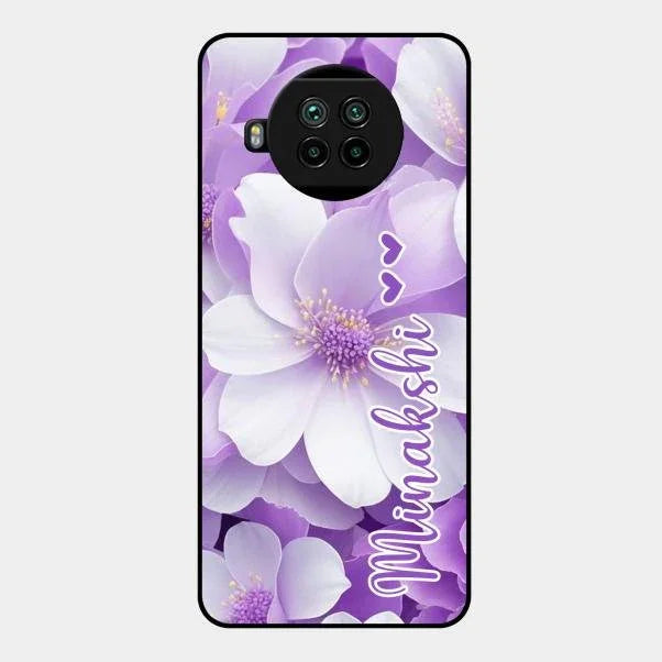 Awesome Purple Floral Glossy Customised Metal Case Cover For Xiaomi Mi 10I 5G
