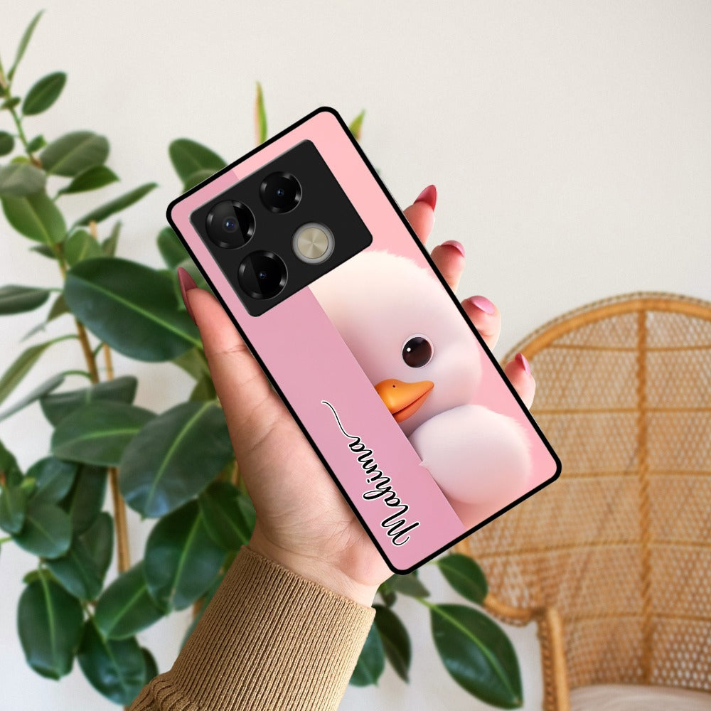 Baby Duck Glossy Metal Case Cover For Infinix