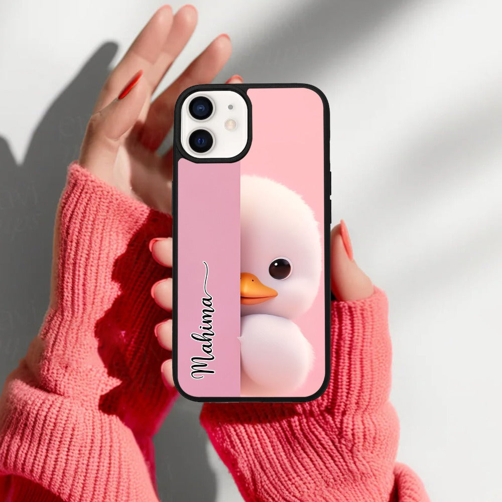 Baby Duck Glossy Metal Case Cover For iPhone