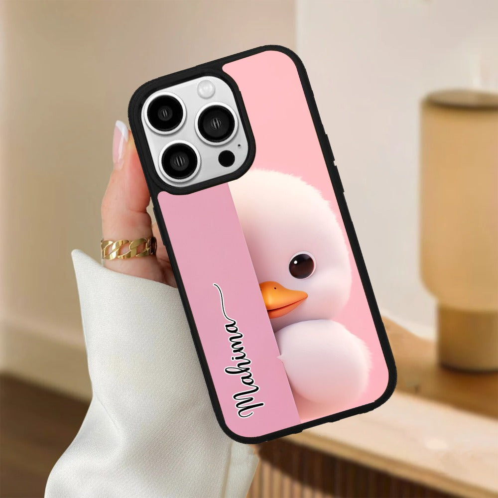 Baby Duck Glossy Metal Case Cover For iPhone