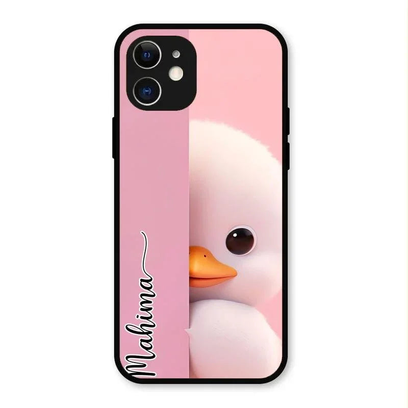 Baby Duck Glossy Metal Case Cover For iPhone 12