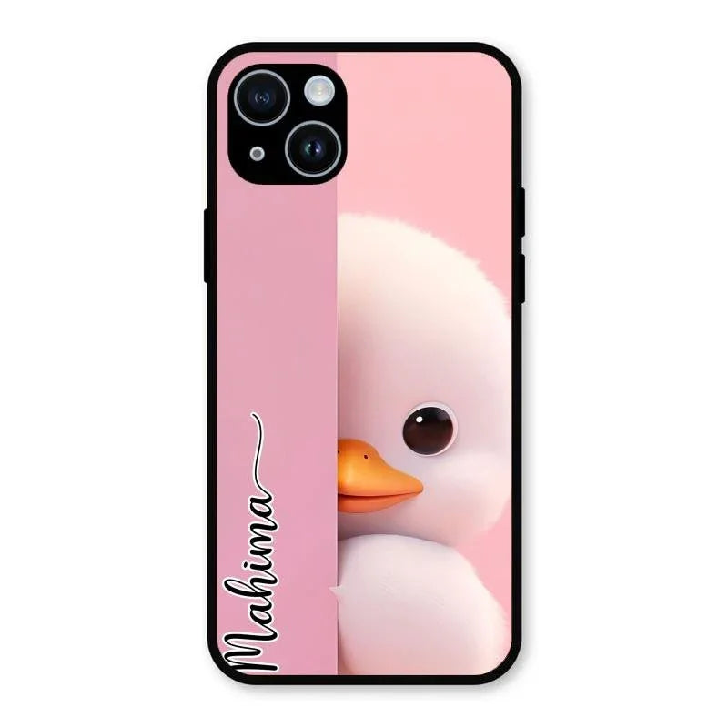 Baby Duck Glossy Metal Case Cover For iPhone 14 Plus