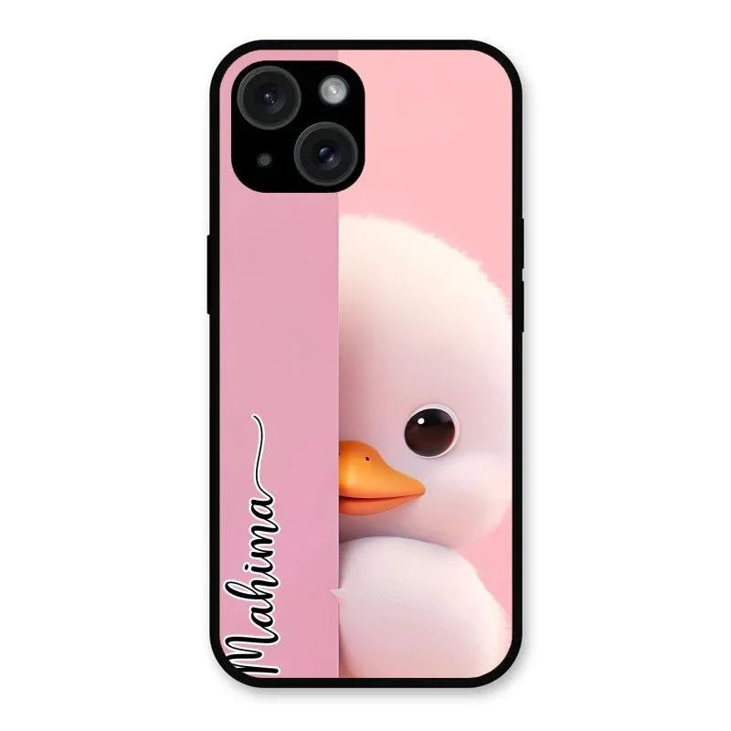 Baby Duck Glossy Metal Case Cover For iPhone 15 Plus