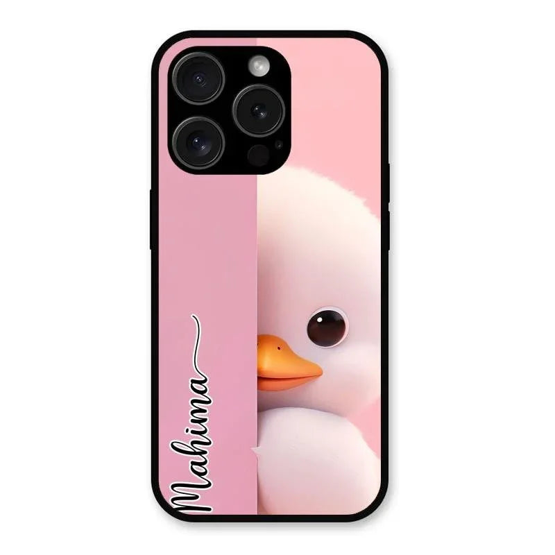 Baby Duck Glossy Metal Case Cover For iPhone 15 Pro