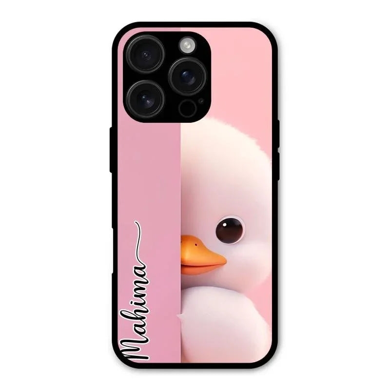 Baby Duck Glossy Metal Case Cover For iPhone 16 Pro Max