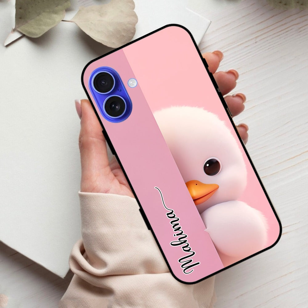 Baby Duck Glossy Metal Case Cover For iPhone