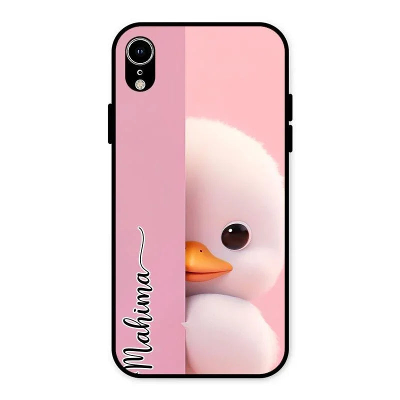 Baby Duck Glossy Metal Case Cover For iPhone XR