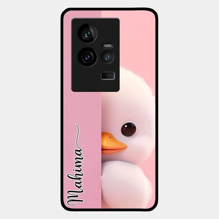 Baby Duck Glossy Metal Case Cover For Iqoo 11 5G