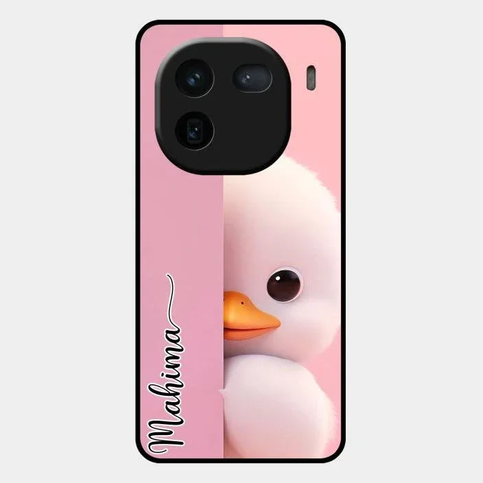 Baby Duck Glossy Metal Case Cover For Iqoo 12 5G