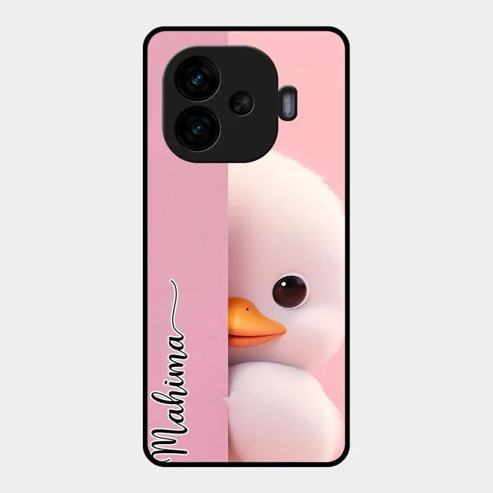 Baby Duck Glossy Metal Case Cover For Iqoo Neo 10R 5G