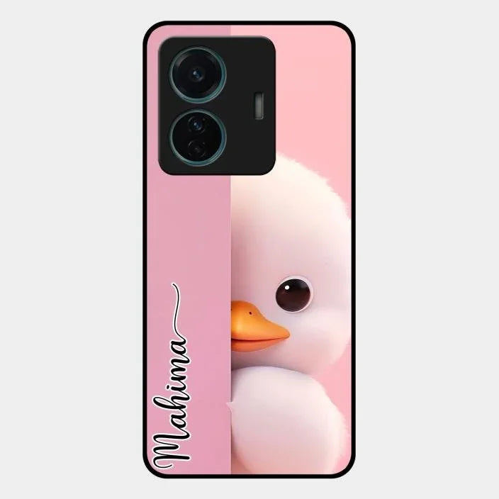 Baby Duck Glossy Metal Case Cover For Iqoo Z6 Pro 5G