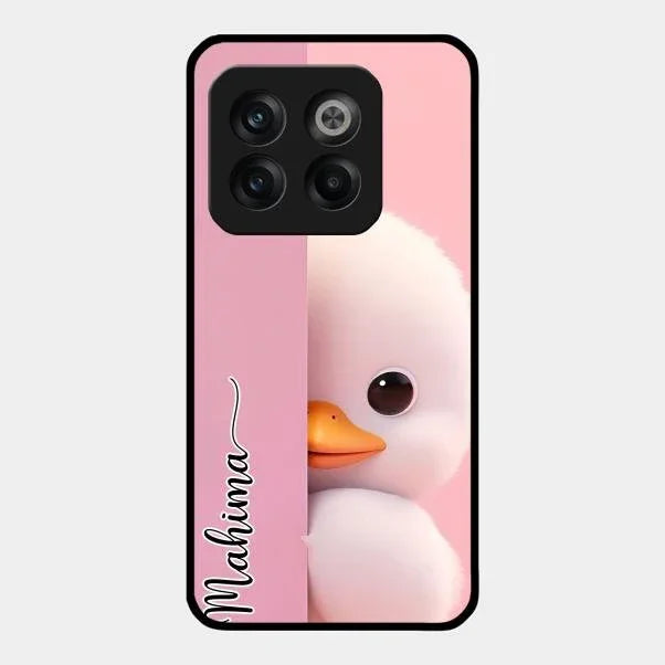 Baby Duck Glossy Metal Case Cover For Oneplus 10T 5G