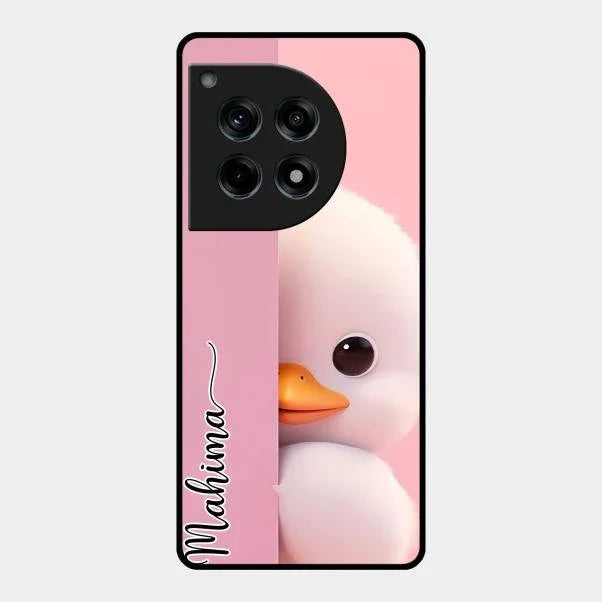 Baby Duck Glossy Metal Case Cover For Oneplus 12R 5G