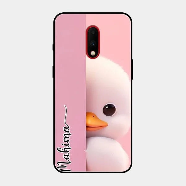 Baby Duck Glossy Metal Case Cover For Oneplus 7