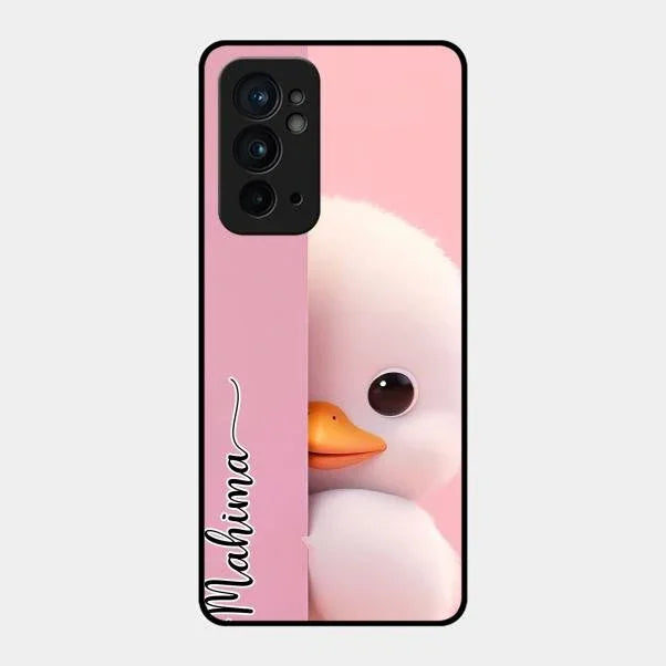Baby Duck Glossy Metal Case Cover For Oneplus 9Rt 5G