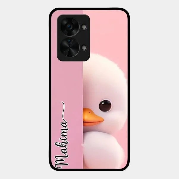 Baby Duck Glossy Metal Case Cover For Oneplus Nord 2T 5G