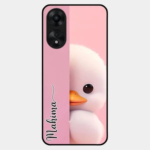 Baby Duck Glossy Metal Case Cover For Oppo A78 5G
