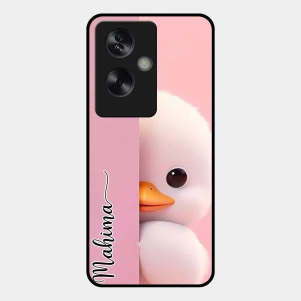 Baby Duck Glossy Metal Case Cover For Oppo A79 5G