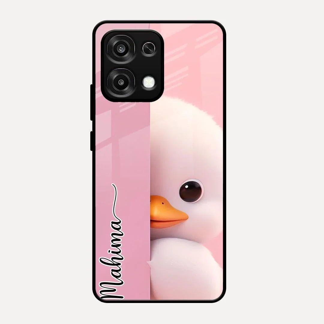 Baby Duck Glossy Metal Case Cover For Oppo F31 5G