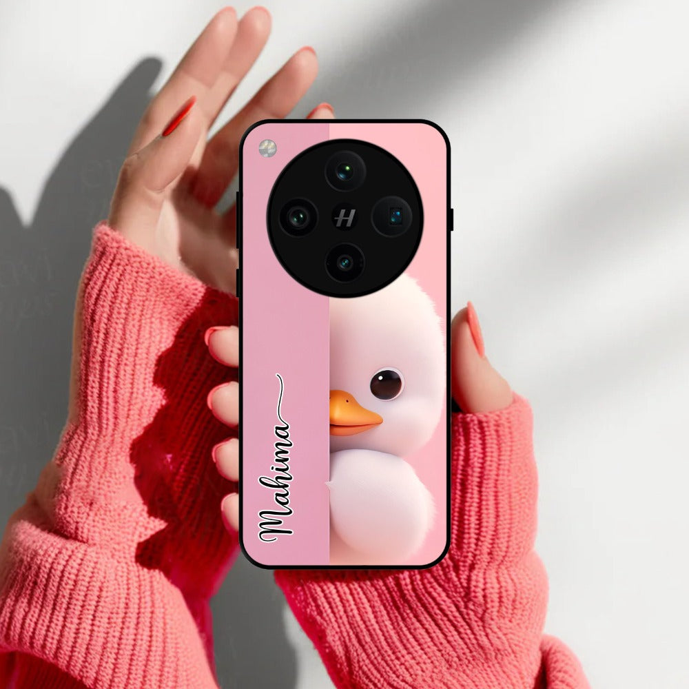 Baby Duck Glossy Metal Case Cover For Oppo