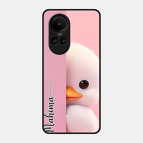 Baby Duck Glossy Metal Case Cover For Oppo Reno 10 5G