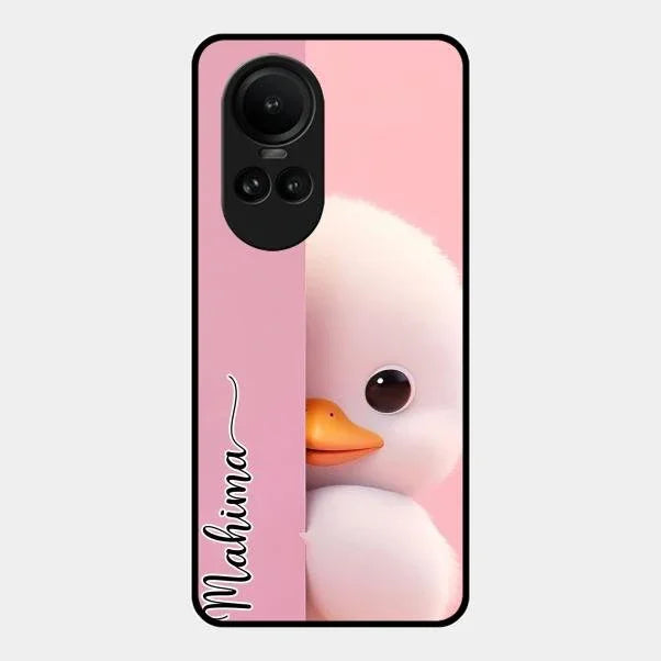Baby Duck Glossy Metal Case Cover For Oppo Reno 10 Pro 5G