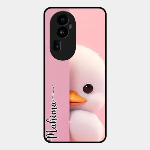Baby Duck Glossy Metal Case Cover For Oppo Reno 10 Pro Plus 5G