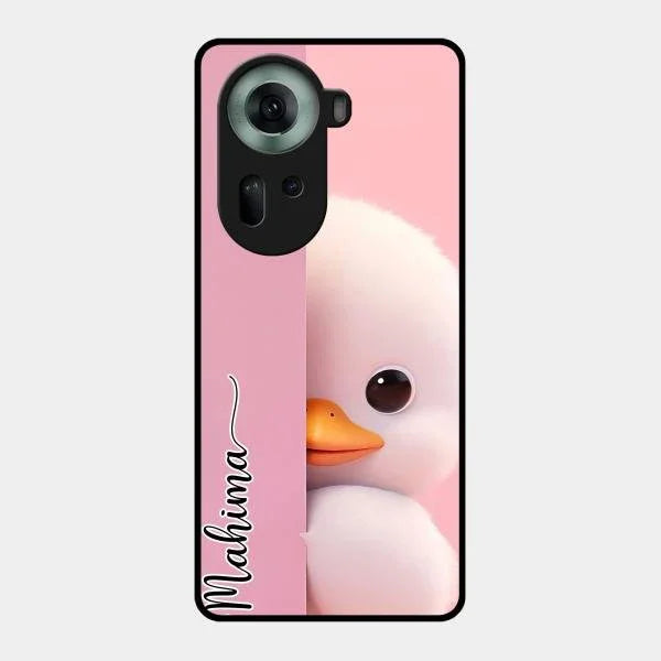 Baby Duck Glossy Metal Case Cover For Oppo Reno 11 5G