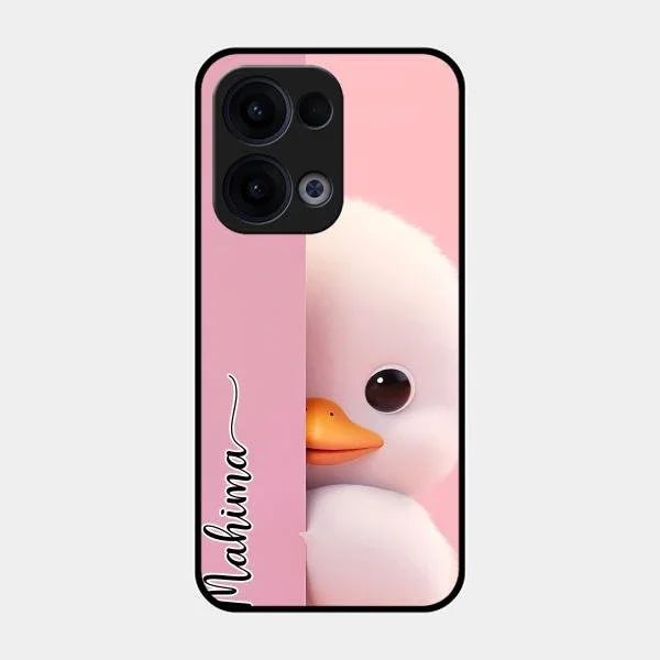 Baby Duck Glossy Metal Case Cover For Oppo Reno 13 5G