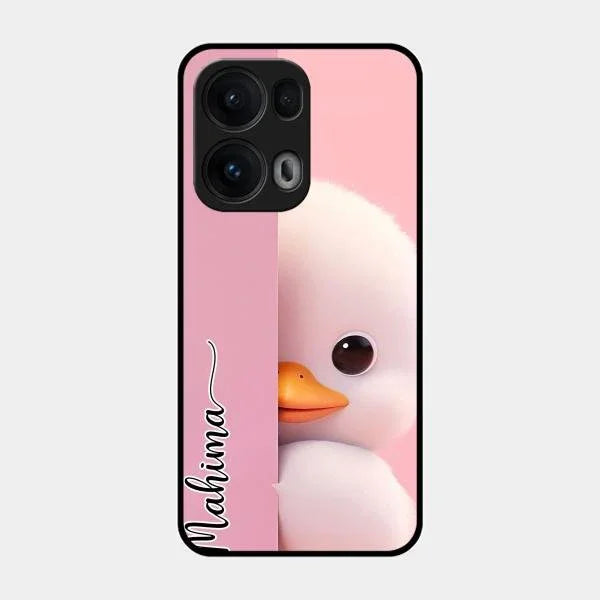 Baby Duck Glossy Metal Case Cover For Oppo Reno 13 Pro 5G