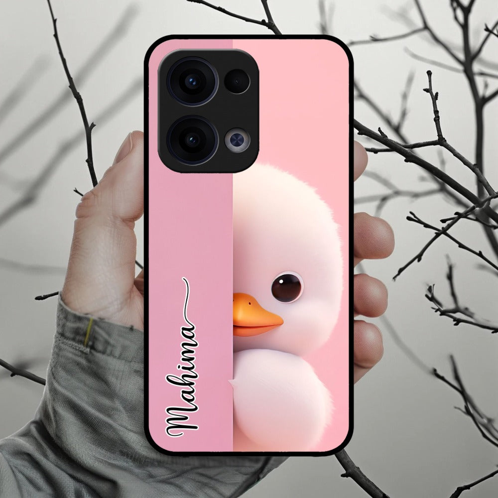 Baby Duck Glossy Metal Case Cover For Oppo