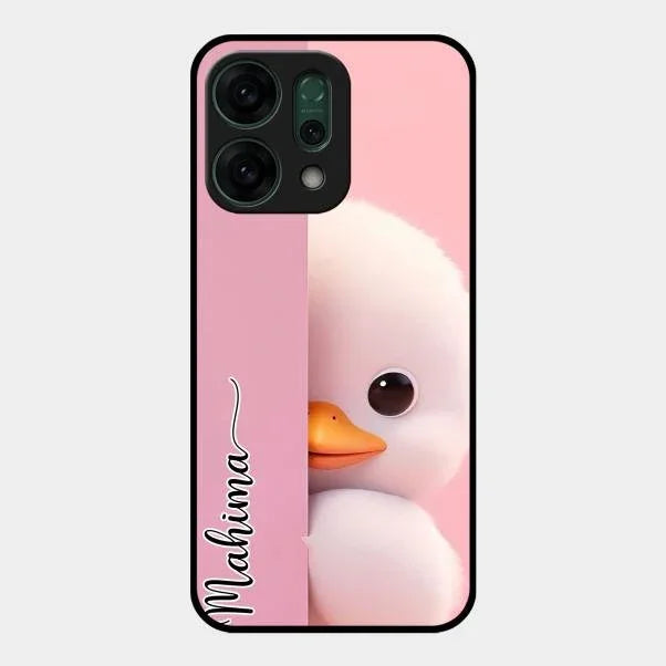 Baby Duck Glossy Metal Case Cover For Oppo Reno 14 5G