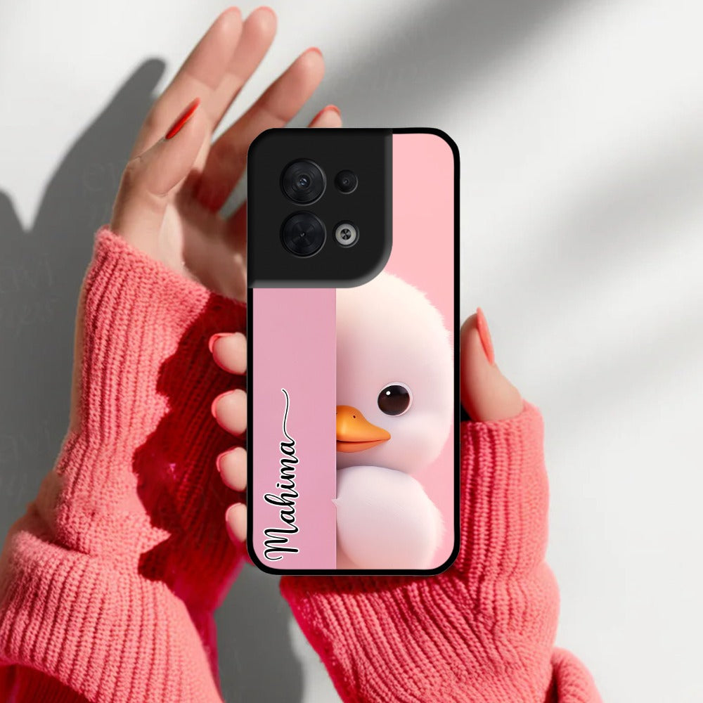 Baby Duck Glossy Metal Case Cover For Oppo