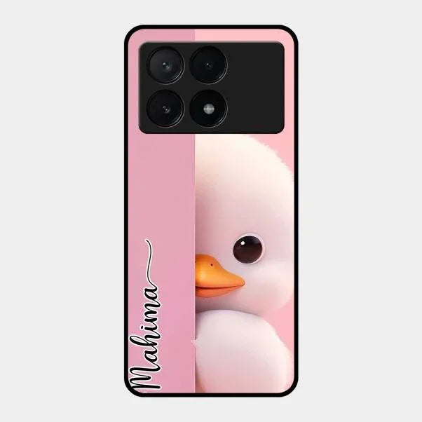 Baby Duck Glossy Metal Case Cover For Poco X6 Pro 5G
